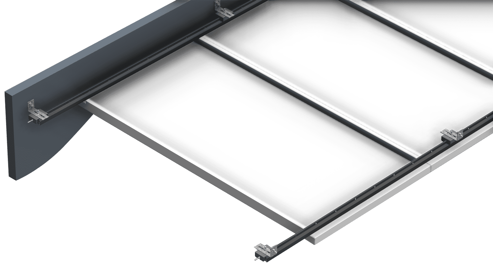 Clip-in Koridor Metal Asma Tavan Sistemi Teknik Detayı