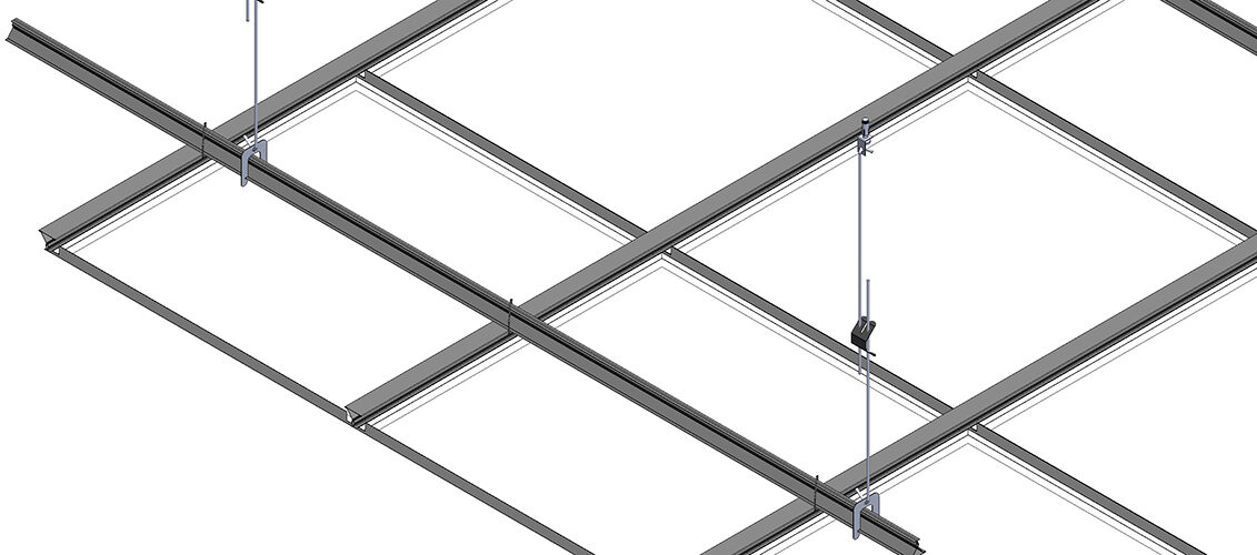 Clip-In Metal Asma Tavan Sistemi - Teknik Çizim