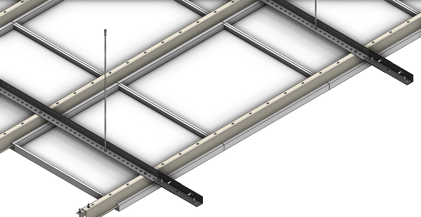 Hook-On Metal Asma Tavan Sistemi - Teknik Çizim