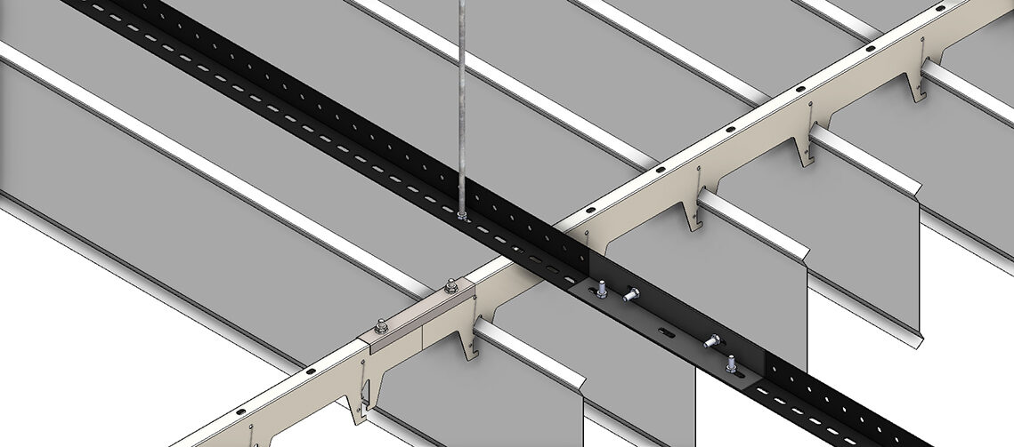 Slimline lineer metal asma tavan teknik detay