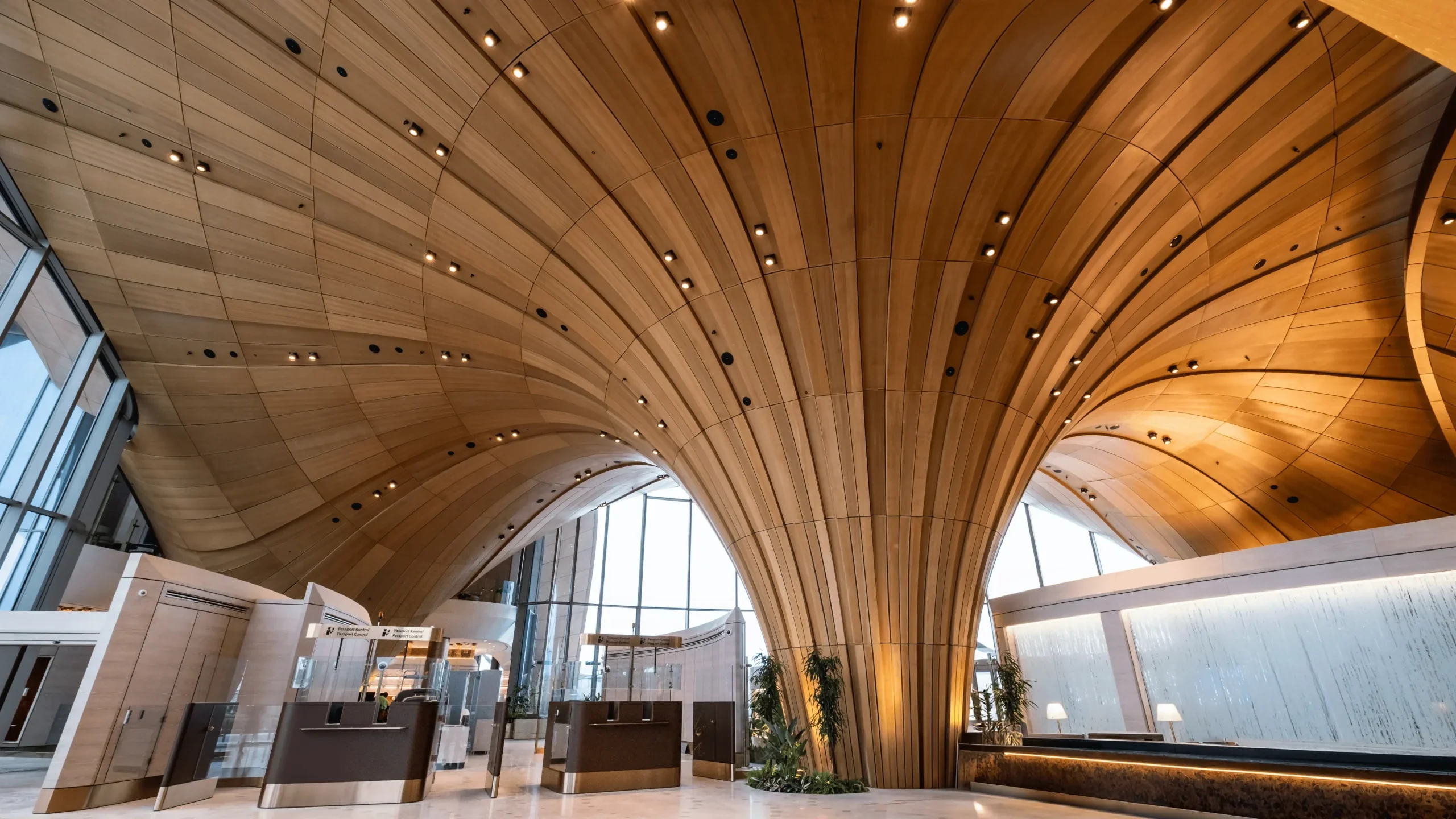IGA Vip Terminal - Genel Havacılık Binası - Metal Asma Tavan - Sakura Çiçeği